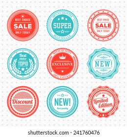 Vintage Labels template set.  Vector design elements, business signs, logos, identity, retro badges and objects for your design.