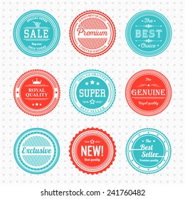 Vintage Labels template set.  Vector design elements, business signs, logos, identity, retro badges and objects for your design.