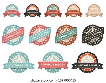 Vintage labels vector design illustration isolated on white background