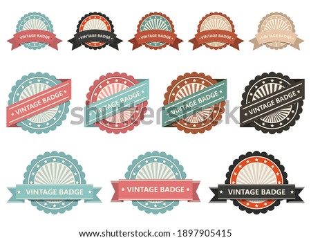 Vintage labels vector design illustration isolated on white background