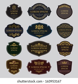 vintage labels vector set