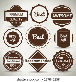 Vintage Labels. Vector Set. Grunge Badge Design.