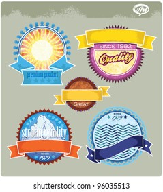 vintage labels whit vintage design