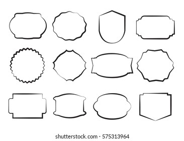 Vintage labels.Grunge decorative frames.Vector illustration.