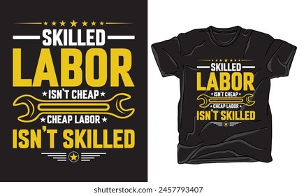 Vintage Labor Day Typography T-shirt Design vector.Labor Day Vector Graphics.Labor Day t-shirt vector , ready to used for fashion, print, poster, banner, gift., card, sticker and etc.