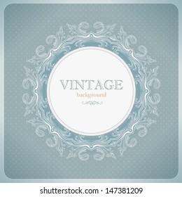 Vintage lace background in blue tones