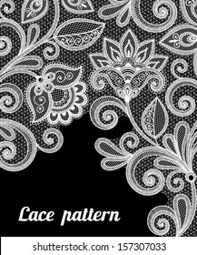 Vintage lace background for invitation or greeting card