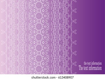 vintage lace background with seamless floral pattern drawn by the pen. Ethnic fabrics, motifs. Vector, abstract mandala flower. Decorative elements for design. EPS 10.