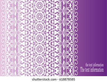 vintage lace background with seamless floral pattern drawn by the pen. Ethnic fabrics, motifs. Vector, abstract mandala flower. Decorative elements for design. EPS 10.