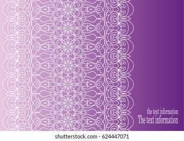 vintage lace background with seamless floral pattern drawn by the pen. Ethnic fabrics, motifs. Vector, abstract mandala flower. Decorative elements for design. EPS 10.