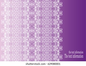 vintage lace background with seamless floral pattern drawn by the pen. Ethnic fabrics, motifs. Vector, abstract mandala flower. Decorative elements for design. EPS 10.