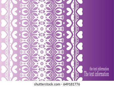 vintage lace background with seamless floral pattern drawn by the pen. Ethnic fabrics, motifs. Vector, abstract mandala flower. Decorative elements for design. EPS 10.