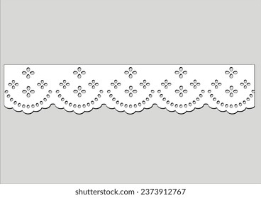 vintage lace cotton vector Decorative ornament for border of fabric 
 Stylized texture of embroidery, imitation satin stitch. Abstract background texture in geometric ornamental style. Seamless design