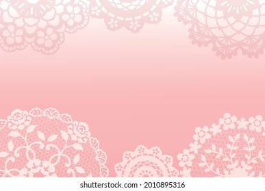 Vintage lace doily background. Vector illustration.