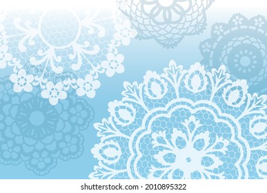 Vintage lace doily background. Vector illustration.