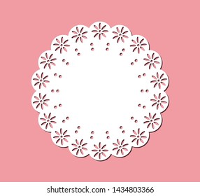 Vintage Lace Doily, Decorative Place Mat, Laser Cutting Design