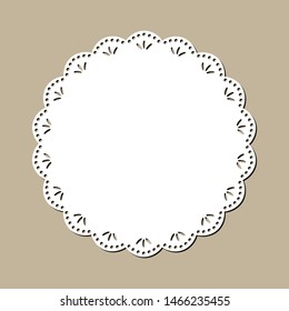 Vintage Lace Doily, Decorative Place Mat Design, Laser Cutting Template