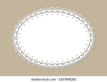 Vintage Lace Doily, Decorative Place Mat, Laser Cutting Template