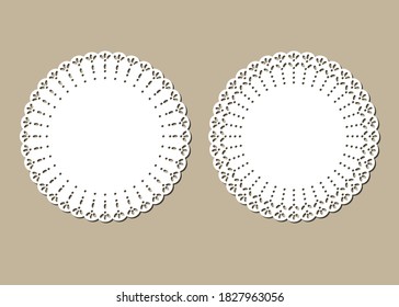 Vintage lace doily, decorative place mat, laser cutting design