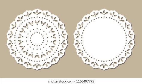 Vintage Lace Doily, Place Mat, Paper Cutout Design