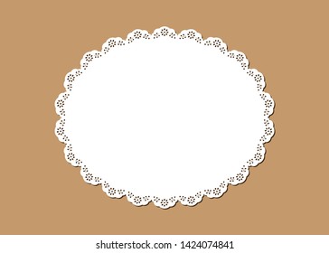 Vintage Lace Doily, Place Mat, Decorative Paper Cut Out Design