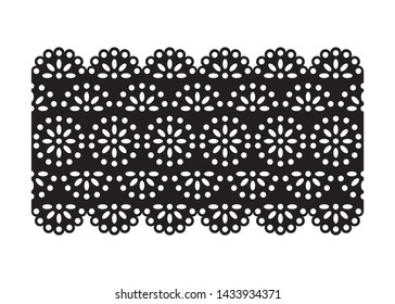 Vintage Lace Eyelet, Decorative Ornament for Fabric Borders, Paper Cut Out Design