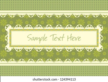 vintage lace frame design. vector illustration