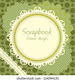 vintage lace frame design. vector illustration