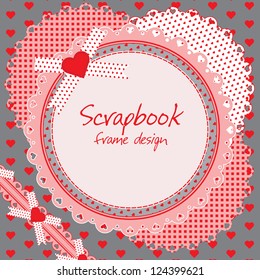 vintage lace frame design. vector illustration