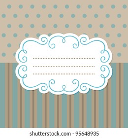 Vintage lace frame for invitation or greeting card