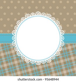 Vintage lace frame for invitation or greeting card