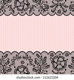 Vintage lace frame, ornamental flowers. Vector texture.