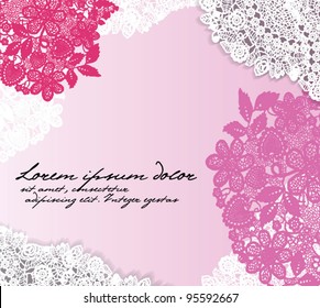 Vintage lace frame. Vector EPS 10