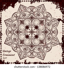 Vintage lace ornament