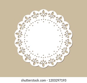 Vintage lace place mat, decorative paper cut out design