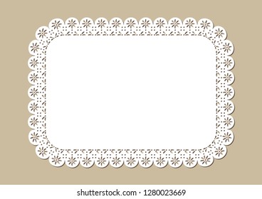 Vintage Lace Place Mat, Decorative Cut Out Design