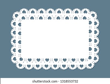 Vintage Lace Place Mat, Decorative Paper Cut Out Design