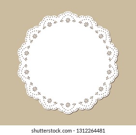 Vintage Lace Place Mat, Doily, Decorative Paper Cut Out Design