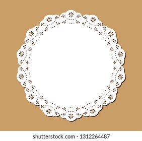 Vintage Lace Place Mat, Doily, Decorative Paper Cut Out Design