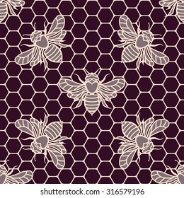 Vintage lace. Seamless pattern.