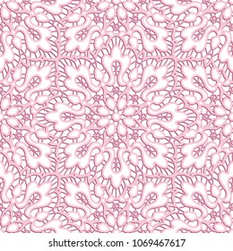 Vintage lace texture, curly seamless pattern, cutout paper ornament, eps10 vector illustration