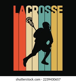 Vintage Lacrosse funny t-shirt design