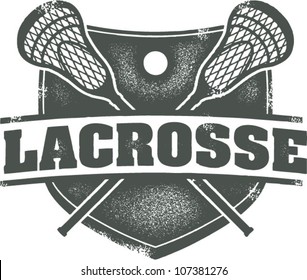 Vintage Lacrosse Sport Crest