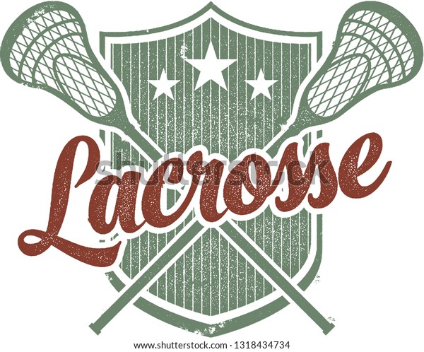 Vintage Lacrosse Sports Stamp Stock Vector (Royalty Free) 1318434734 ...