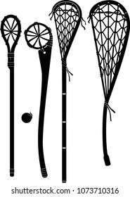 Vintage Lacrosse Stick Set in Different Variation