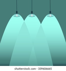 vintage lamp background vector.empty space background
