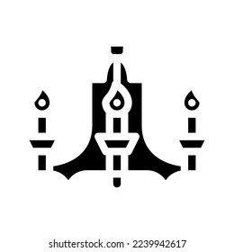 vintage lamp ceiling glyph icon vector. vintage lamp ceiling sign. isolated symbol illustration
