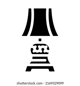 vintage lamp glyph icon vector. vintage lamp sign. isolated symbol illustration