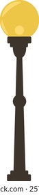 Vintage Lamp Post Illustration Cute