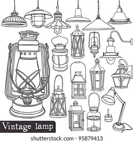 Vintage lamp set